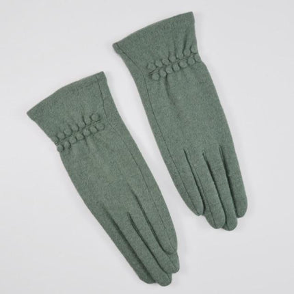 Gants de laine doux élégant chaud écran tactile - Vert - Ajustable ( 6 ½ à 8 ) | La boutique du chapeau