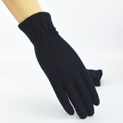 Gants de laine doux élégant chaud écran tactile - Marine - Ajustable ( 6 ½ à 8 ) | La boutique du chapeau