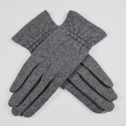 Gants de laine doux élégant chaud écran tactile - Gris - Ajustable ( 6 ½ à 8 ) | La boutique du chapeau