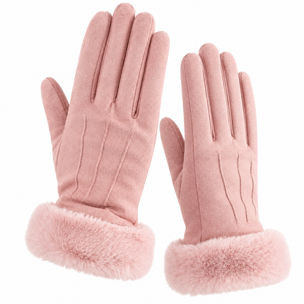 Gants d'hiver chauds et résistants au froid - Rose foncè - Ajustable ( 6 ½ à 8 ) | La boutique du chapeau