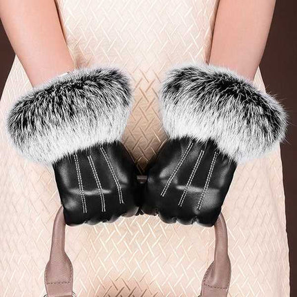 Gants en cuir véritable de haute qualité - Blanc - S - 6 ½ | La boutique du chapeau