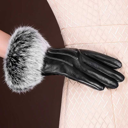 Gants en cuir véritable de haute qualité - Blanc - S - 6 ½ | La boutique du chapeau