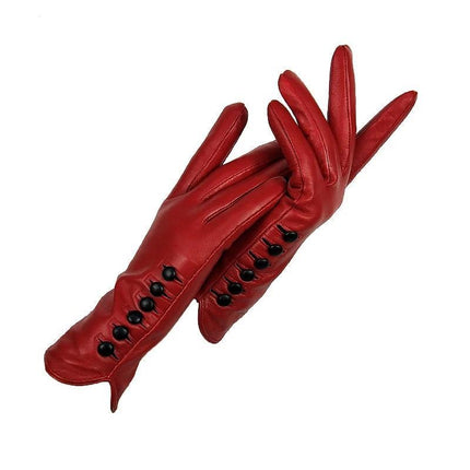 Gants En Cuir Véritable Hiver Automne Dames - Marron - M - 7 | La boutique du chapeau