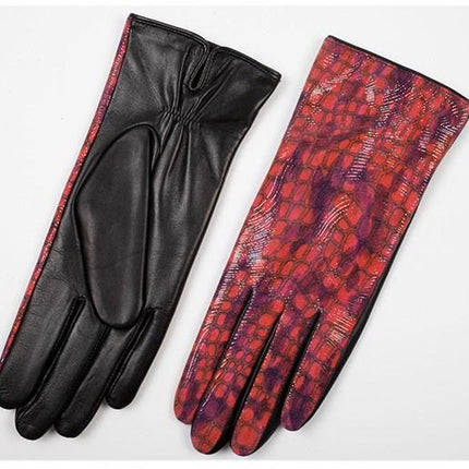 Gants En Cuir Véritable pour Femmes - Rouge - M - 7 | La boutique du chapeau