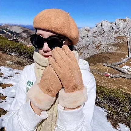 Gants épais et chauds - Marron - Ajustable ( 6 ½ à 8 ) | La boutique du chapeau