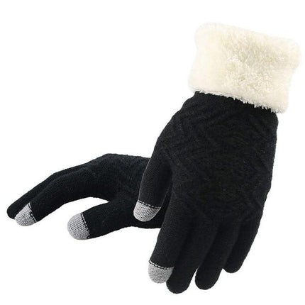 Gants Tactile d'hiver tricotés pour femmes - Rose - Ajustable ( 6 ½ à 8 ) | La boutique du chapeau