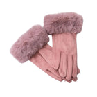 Gants velours épais - Rose - Ajustable ( 6 ½ à 8 ) | La boutique du chapeau