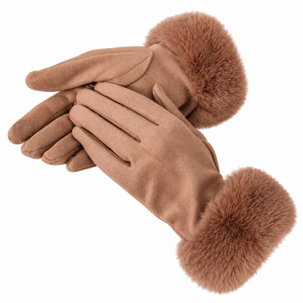 Gants velours épais - Kaki - Ajustable ( 6 ½ à 8 ) | La boutique du chapeau
