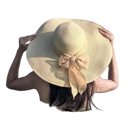 Grand chapeau de plage - Beige - M (56 - 58cm) | La boutique du chapeau
