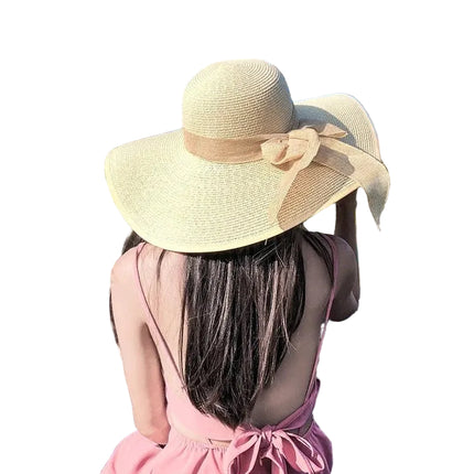 Grand chapeau de plage - Crème - M (56 - 58cm) | La boutique du chapeau