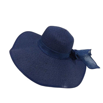 Grand chapeau de plage - Bleu - M (56 - 58cm) | La boutique du chapeau