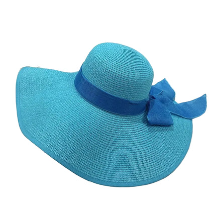 Grand chapeau de plage - Bleu ciel - M (56 - 58cm) | La boutique du chapeau