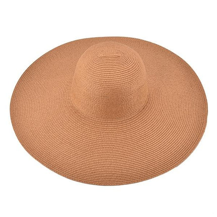 Grand chapeau de soleil - Idéal pour la plage - Khaki - M (56 - 58cm) | La boutique du chapeau
