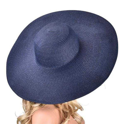 Grand chapeau de soleil - Idéal pour la plage - Bleu - M (56 - 58cm) | La boutique du chapeau