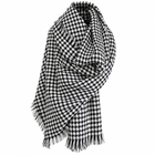 Écharpe châle femme pied-de-poule XL - Noir/blanc - | La boutique du chapeau