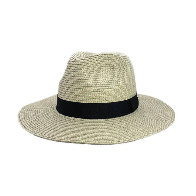 Panama classique avec ruban noir - Blanc - M (56 - 58cm) | La boutique du chapeau