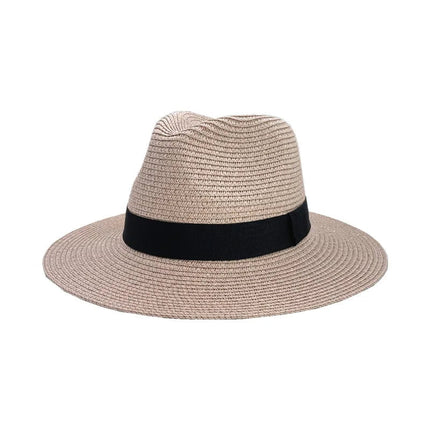 Panama classique avec ruban noir - Rose - M (56 - 58cm) | La boutique du chapeau