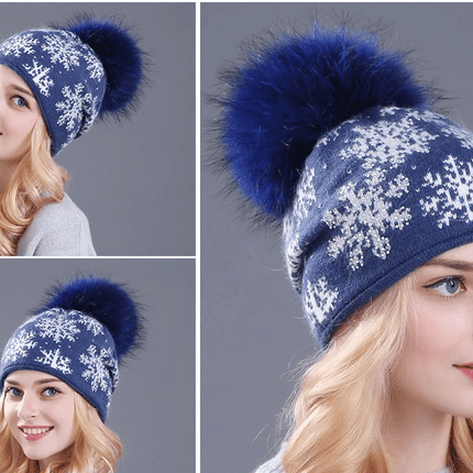Paris-Chapeau bonnet & skullies Bonnets réel vison (raton laveur) fourrure