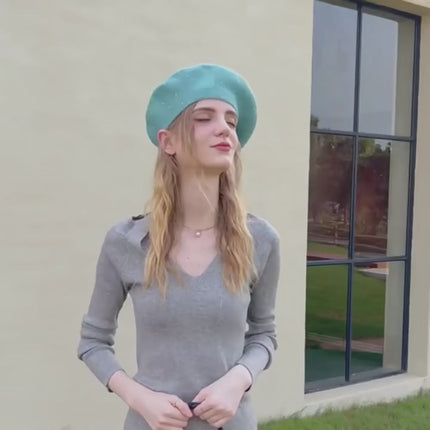 Béret femme à paillettes - Vidéo