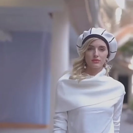 Béret femme printemps automne hiver - Vidéo