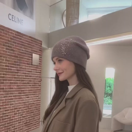 Bonnet femme lapin géométrique décontracté - Vidéo