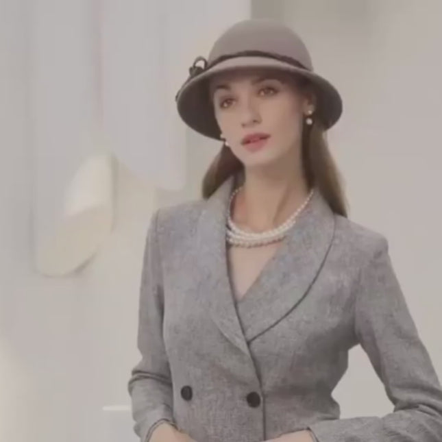 Chapeau cloche femme laine - Vidéo