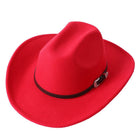 Chapeau cow-boy avec décor - Rouge - M (56 - 58cm) | La boutique du chapeau