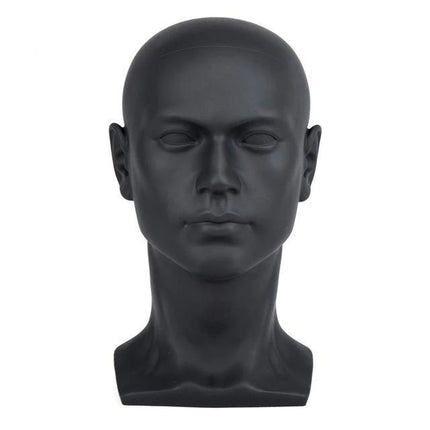 Tête de Mannequin style support pour perruque chapeau lunettes - Noir 2 - | La boutique du chapeau