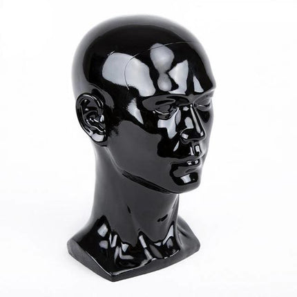 Tête de Mannequin style support pour perruque chapeau lunettes - Noir - | La boutique du chapeau