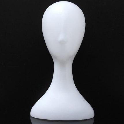 Tête mannequin en plastique pour chapeau - Blanc - | La boutique du chapeau