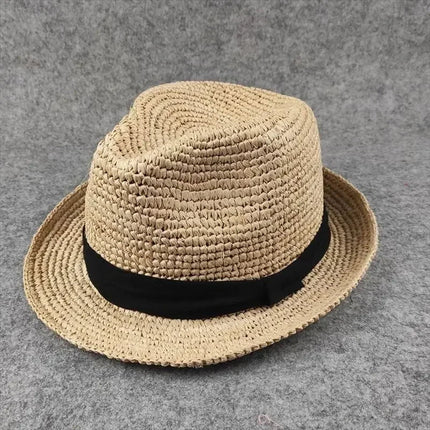 Trilby en paille pour l'été - Beige - M (56 - 58cm) | La boutique du chapeau