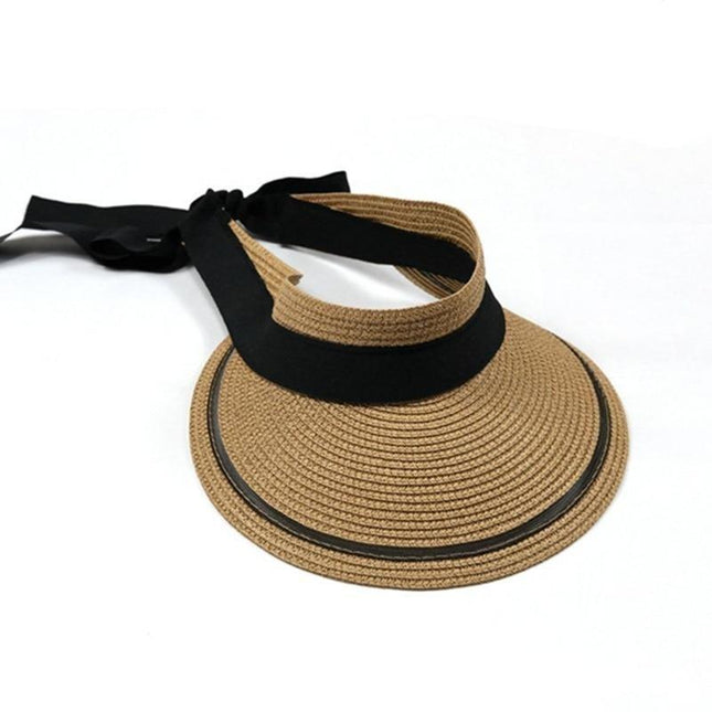 Visière en paille - Beige - Ajustable (du 54 au 59) | La boutique du chapeau