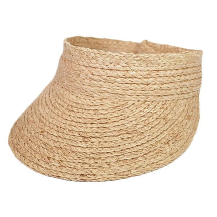 Visière en raphia - Beige - Ajustable (du 54 au 59) | La boutique du chapeau