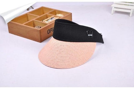 Visière paille - Rose - Ajustable (du 54 au 59) | La boutique du chapeau