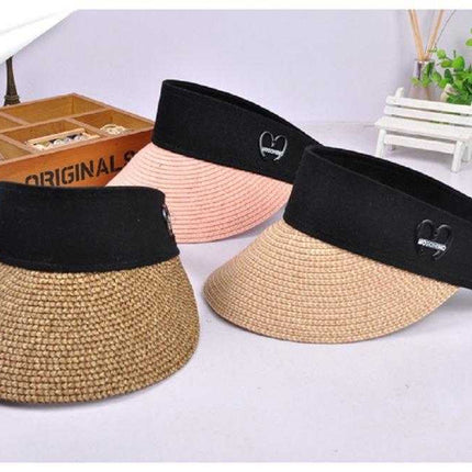 Visière paille - bleu clair - Ajustable (du 54 au 59) | La boutique du chapeau