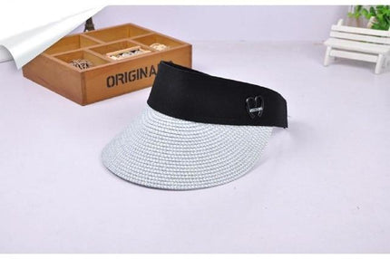 Visière paille - bleu clair - Ajustable (du 54 au 59) | La boutique du chapeau