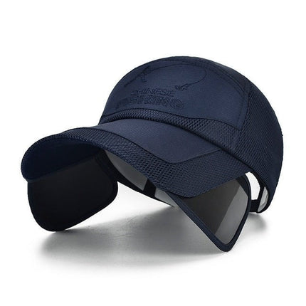 Visière rétractable - Marine - Ajustable (du 54 au 59) | La boutique du chapeau