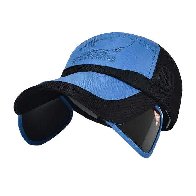Visière rétractable - Bleu - Ajustable (du 54 au 59) | La boutique du chapeau